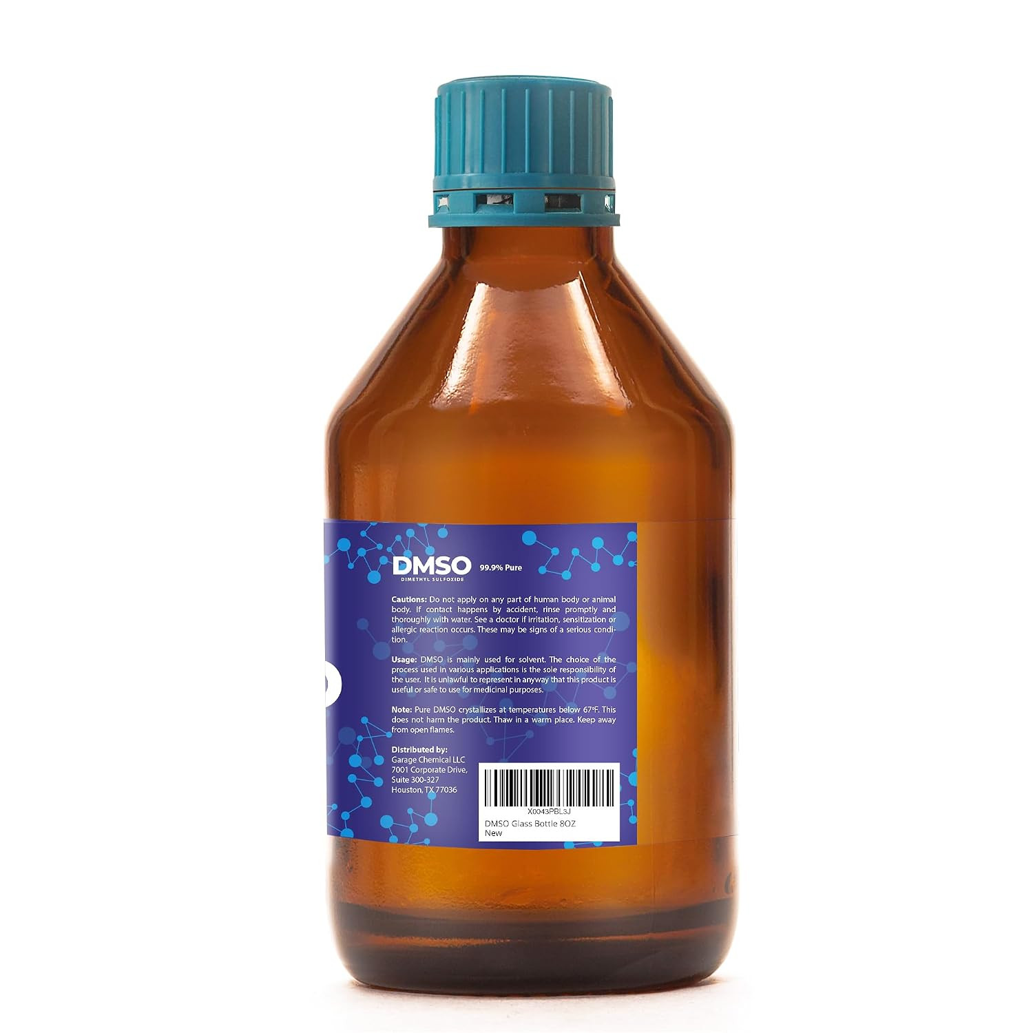 GARACHEM Pure DMSO in a Glass Bottle, Pure Liquid Dimethyl Sulfoxide 8 OZ, Non-D