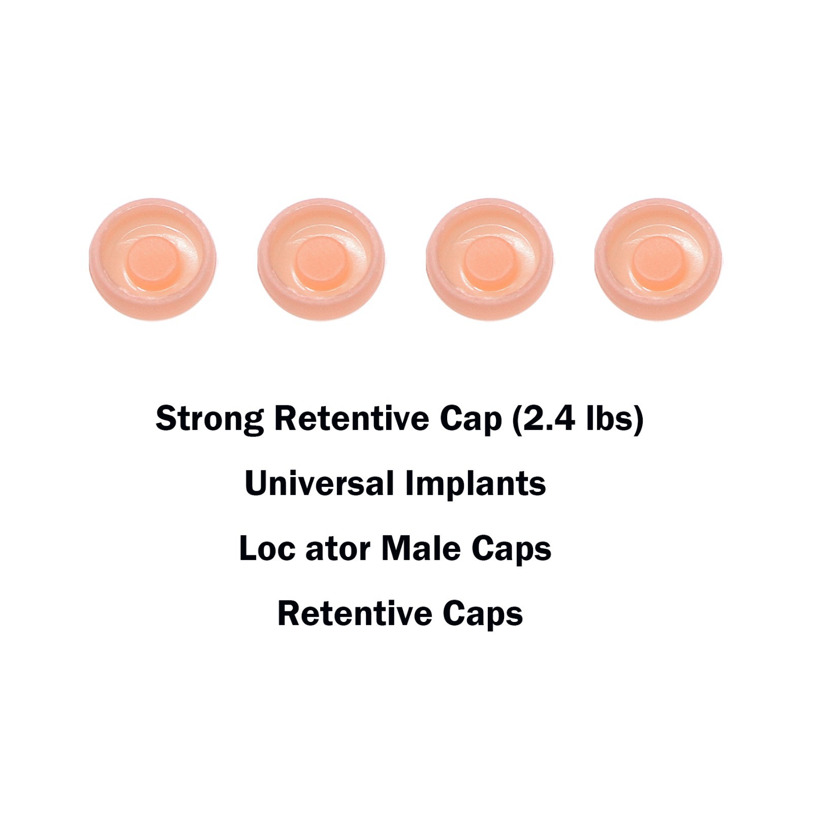 Dental 1.2lbs 2.4lbs Metal Universal Implant Retention Locator Caps Replacement