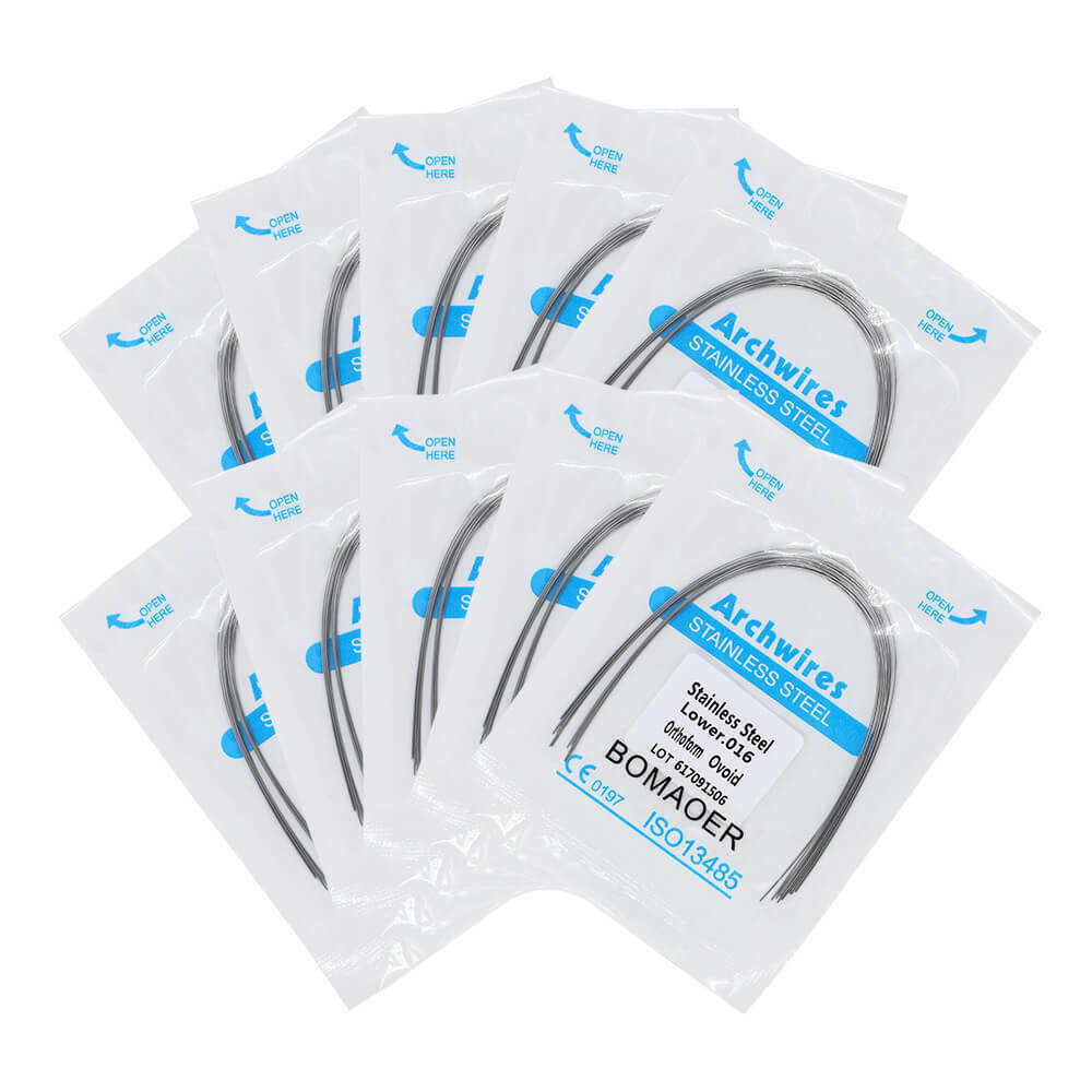 5-200bags Dental Orthodontic Stainless Steel Round Arch Wire 016 Lower 10pcs/bag