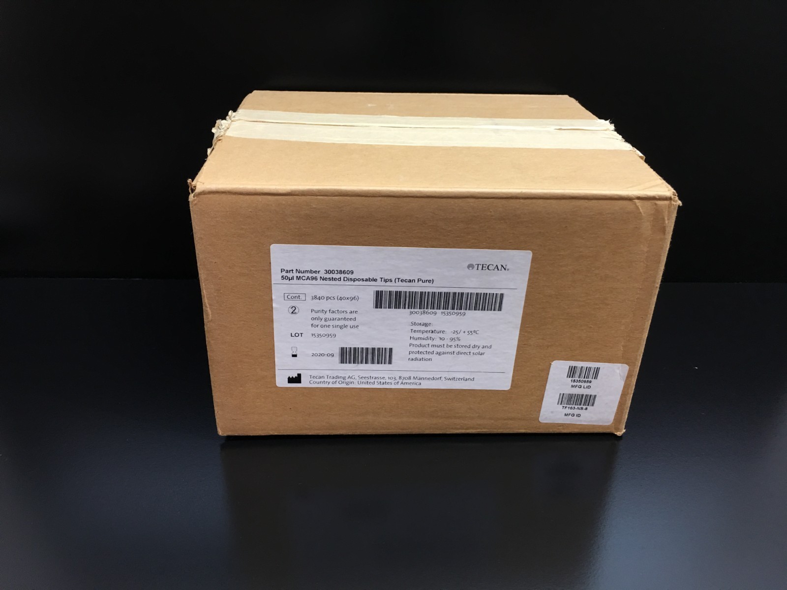 Tecan PN 30038609 Disposable Tips Non Filtered Pure Nested 50µL Case