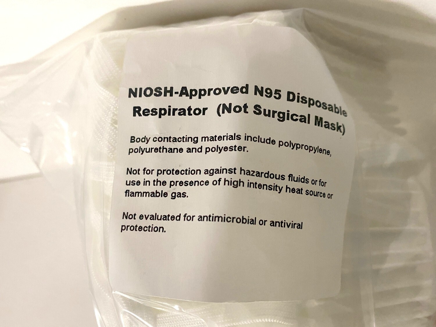 Honeywell DC300N95 Disposable Respirator N95 Face Mask NIOSH Approved White 30pk