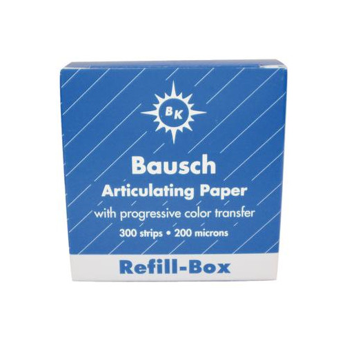 Bausch BK1001 Articulating Paper Strips .008″ 200 Microns Blue 300/pk