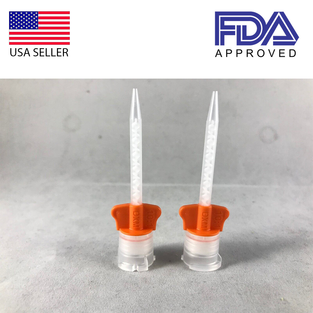DX-MIXER Dental Impression Crown & Bridge HP Mixing Tips 10:1/4:1 ratio Orange