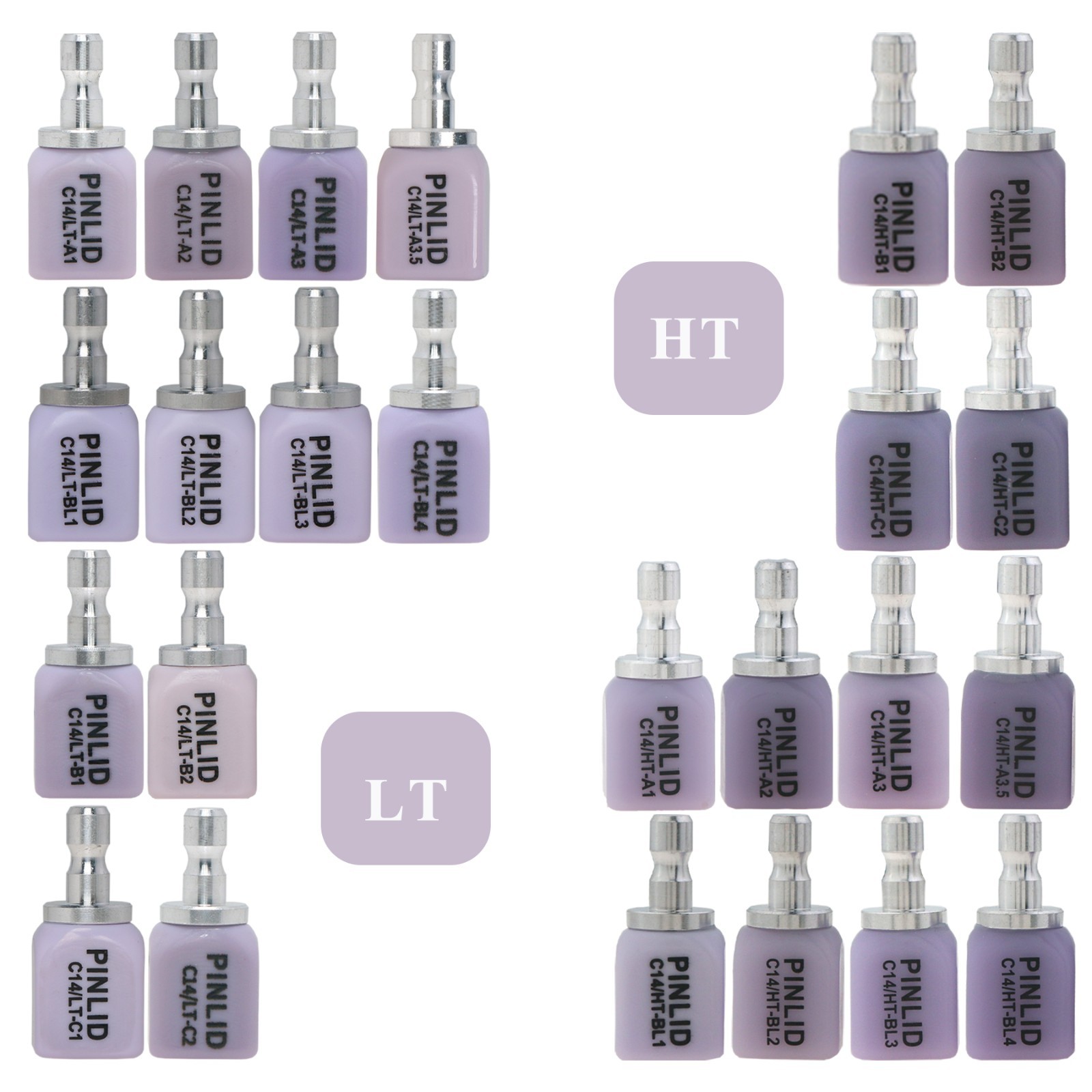 Dental Glass Ceramic Lithium Disilicate CAD/CAM E.max CEREC Inlab Blocks HT/LT