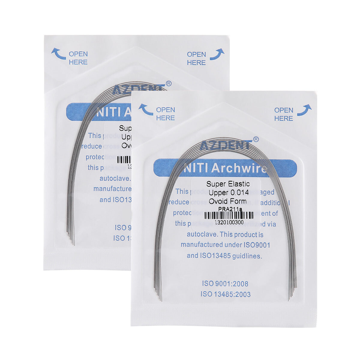 AZDENT Dental Ortho Super Elastic Niti Arch Wire Round Ovoid Form 12/14/16/18/20