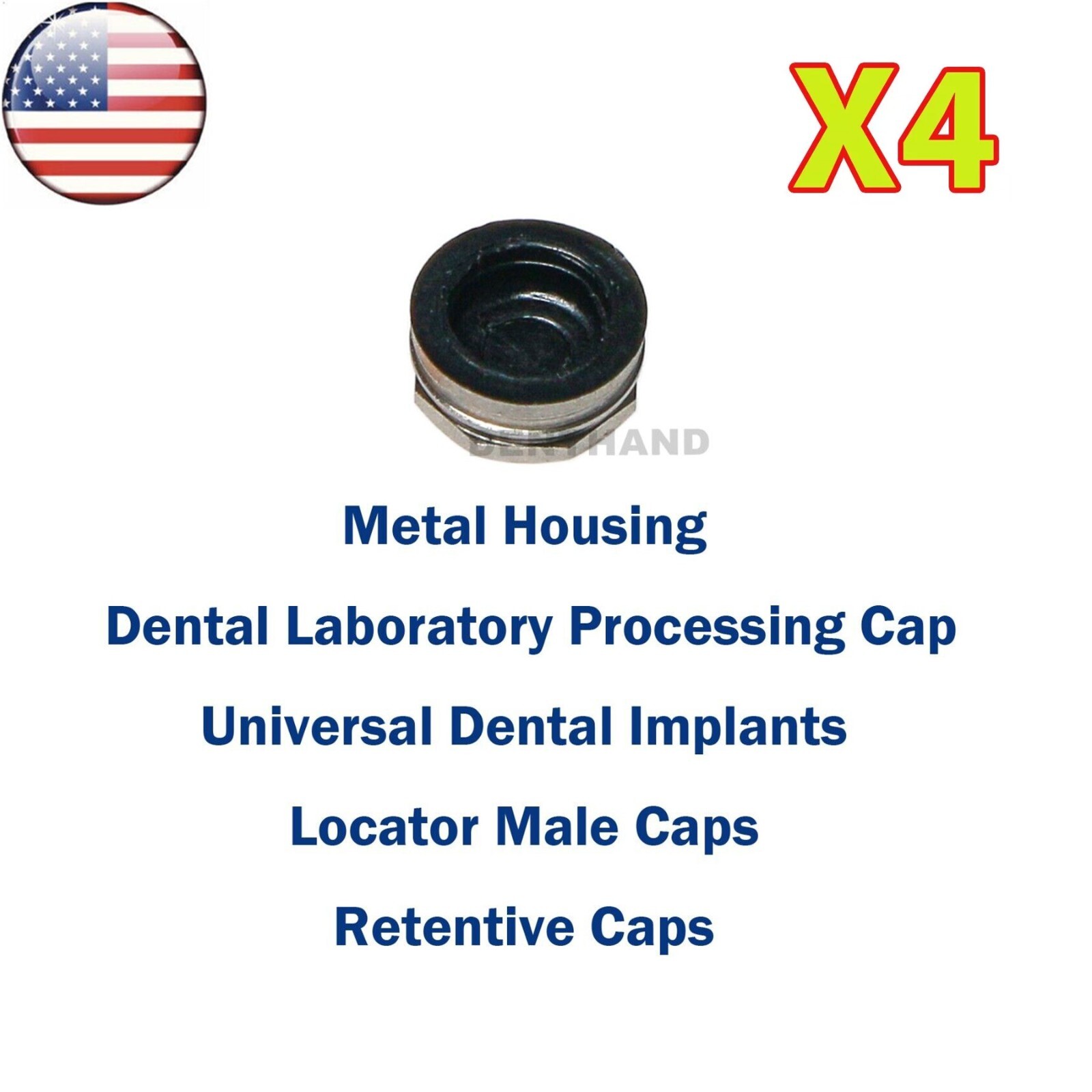 US Dental Universal Overdenture Implant Retention Caps Metal Housing Caps 2.4lbs