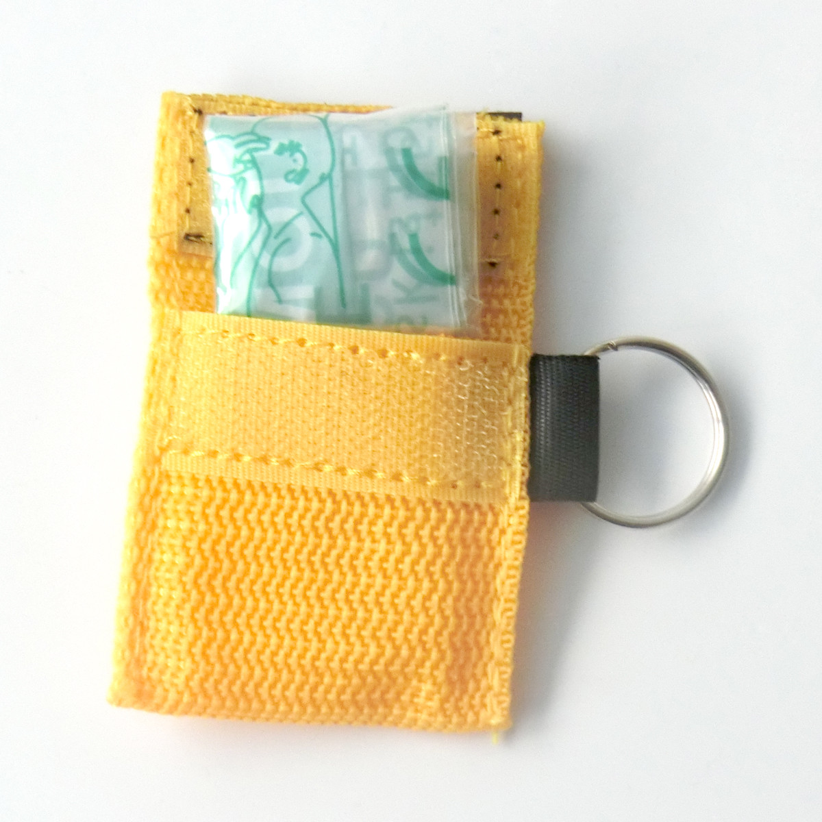 8pcs CPR Printed Nylon Keychain Pouch first aid kit cpr CPR Face Shield