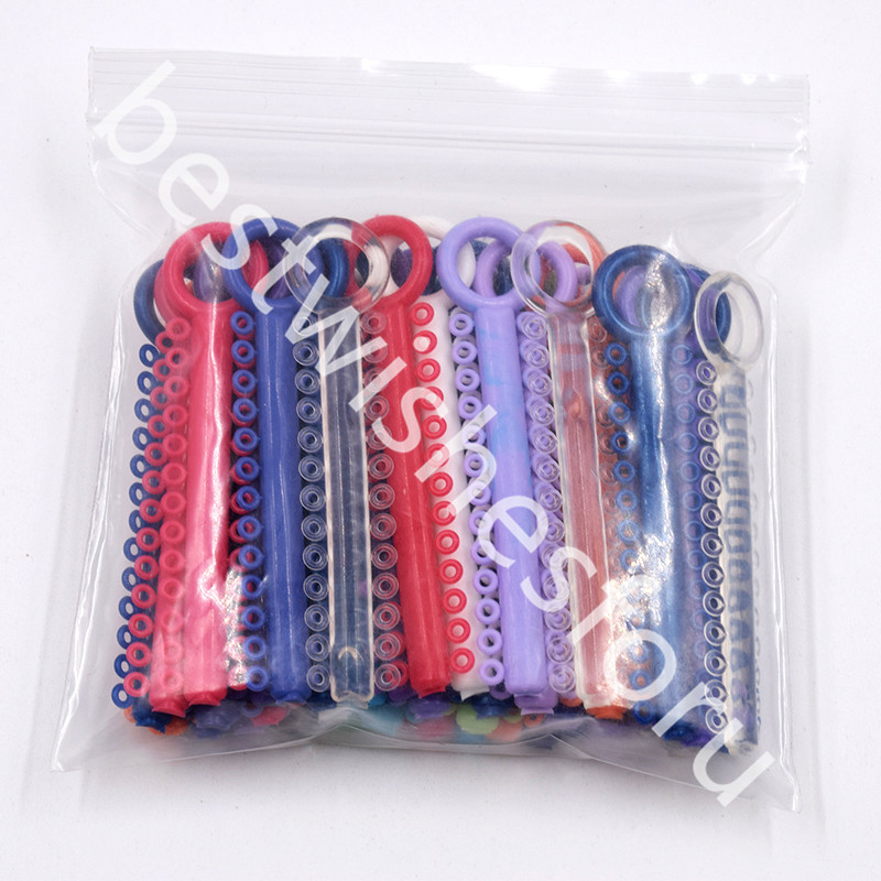 1040 Pcs Dental Ligature Ties Orthodontics Elastic Rubber Bands Multi 36 Colors