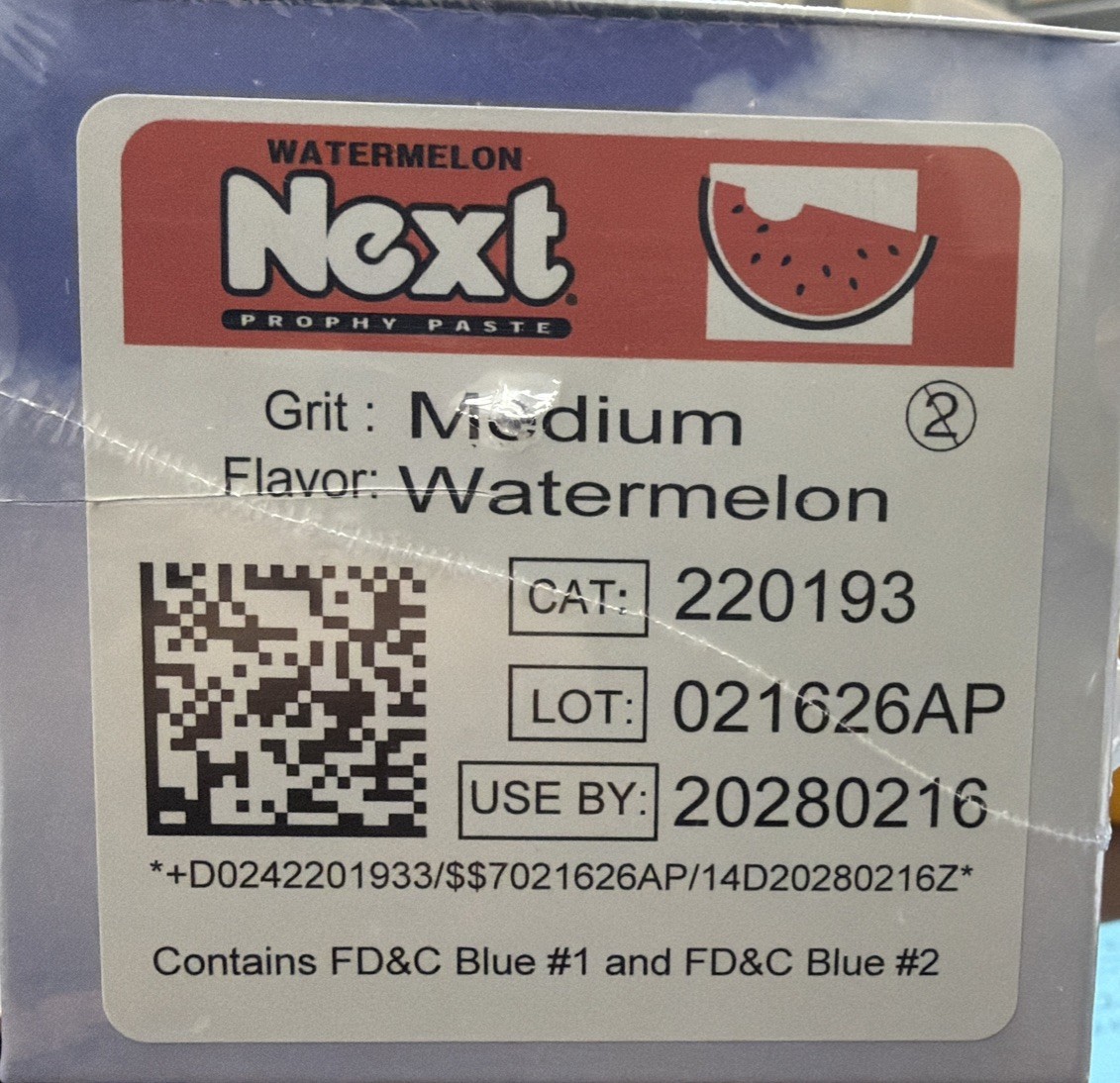 Next Medium grit, Watermelon ￼flavored Prophy Paste with Fluoride, 200ct Box New