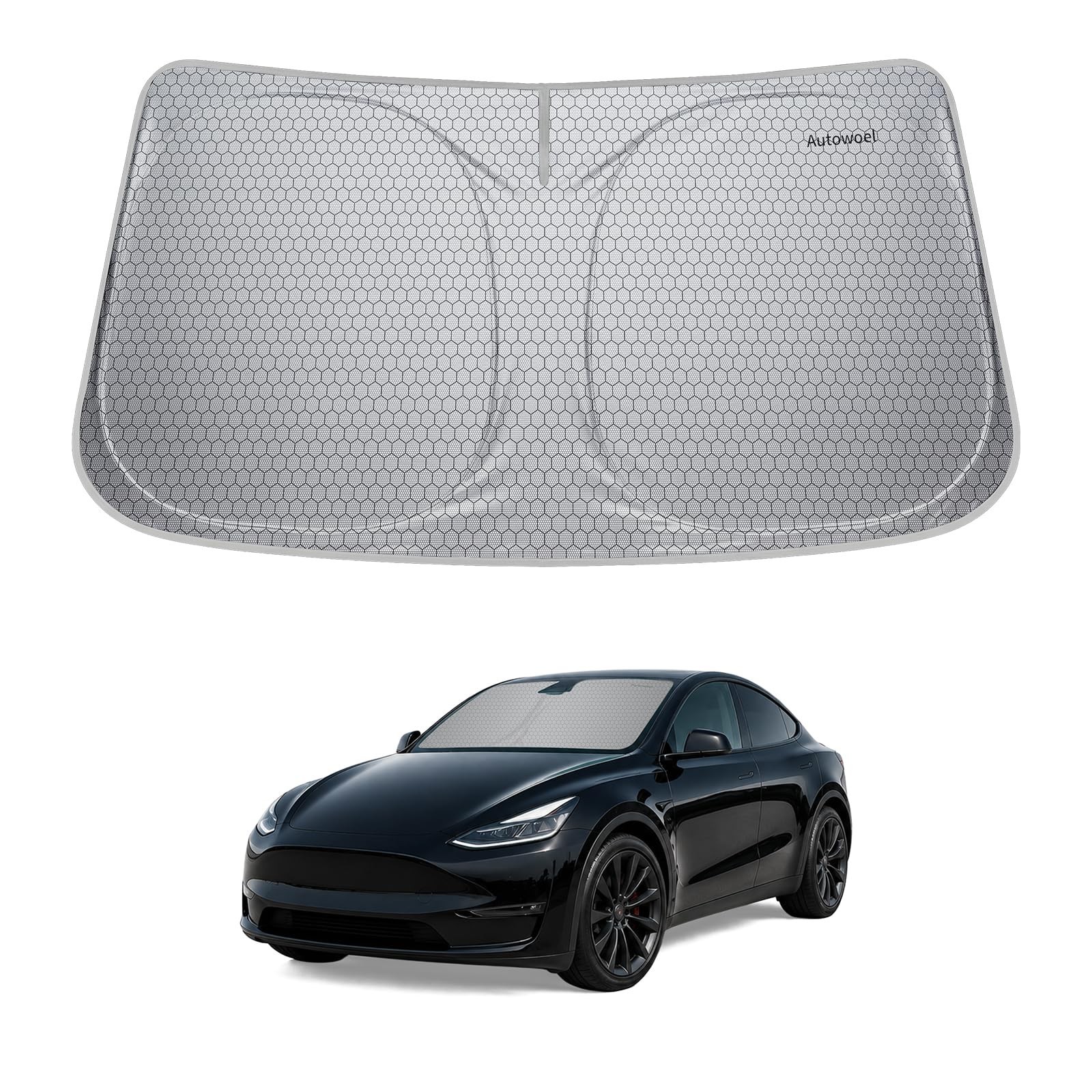 Graphene & Activated Carbon Windshield Sun Shade Foadable for Tesla Model 3/Y…