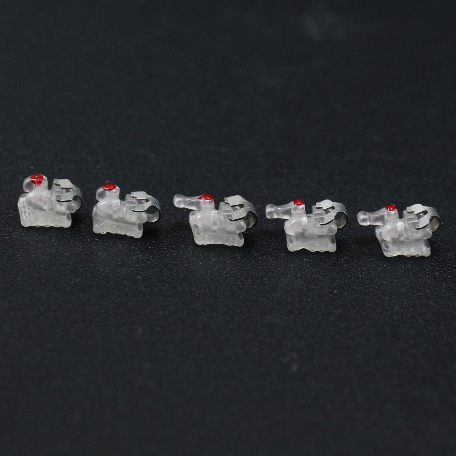 Dental Orthodontic Ceramic Brackets Self Ligating Braces Clear Sapphire Roth MBT