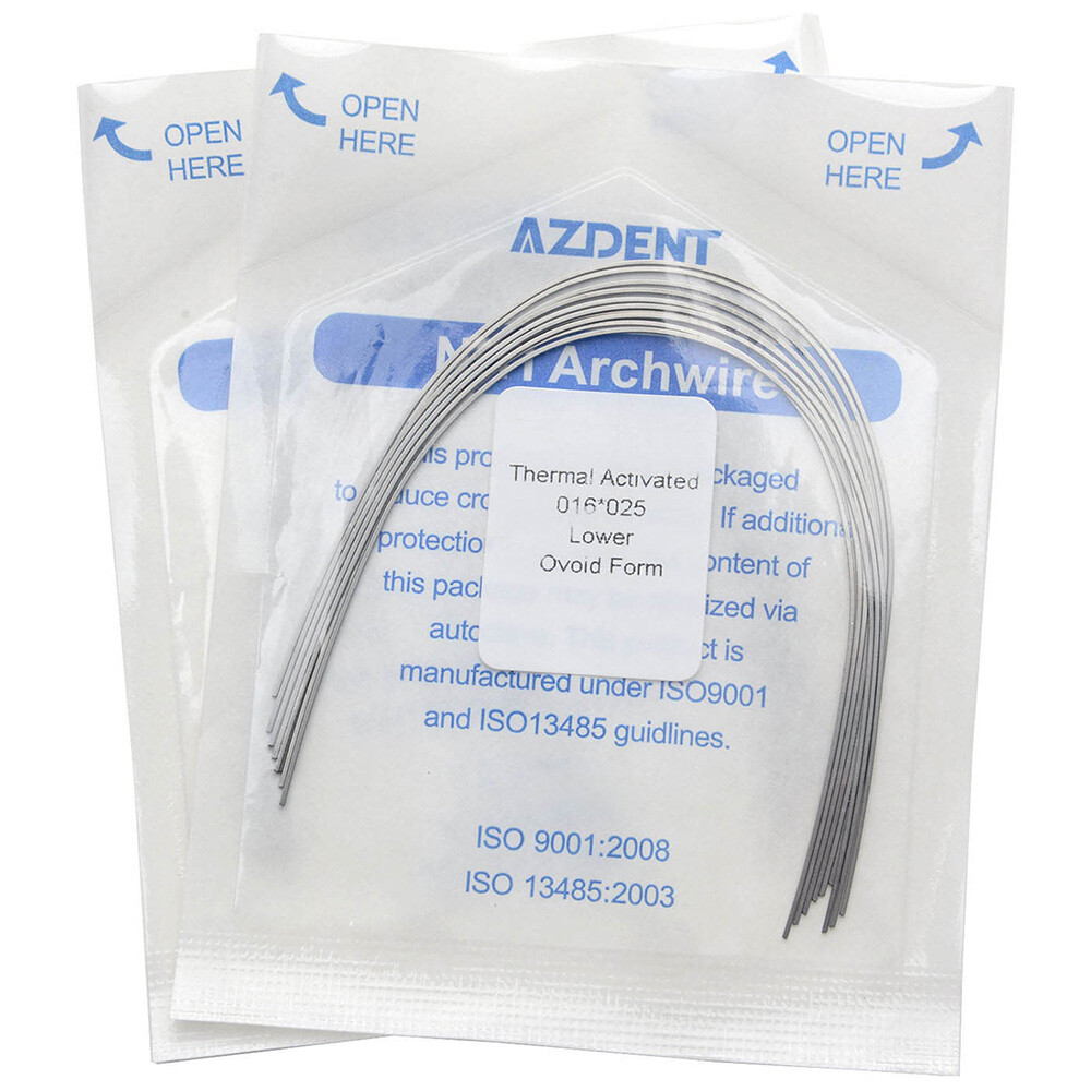 AZDENT Dental Orthodontic Heat Thermal Activated Niti Rectangular Arch Wires