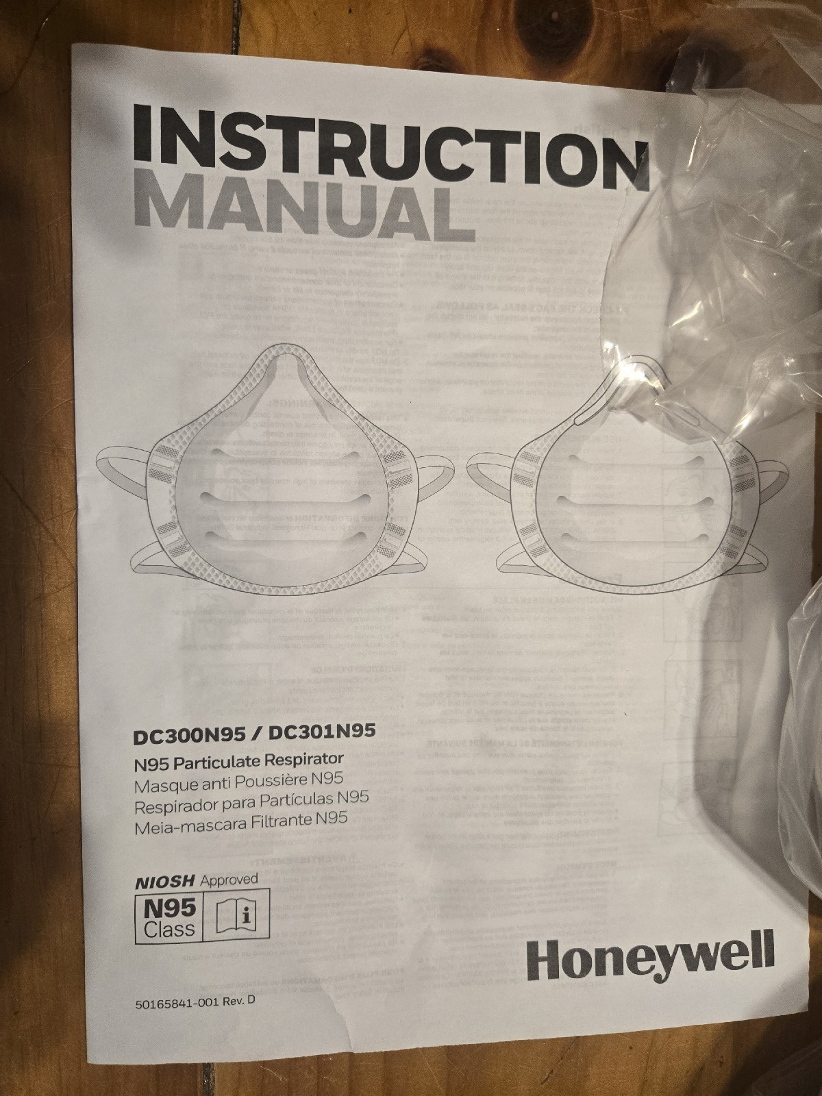 60 SEALED HONEYWELL N95 3 x 20 PACK DC300N95 RESPIRATOR MASK NIOSH APPROVED USA