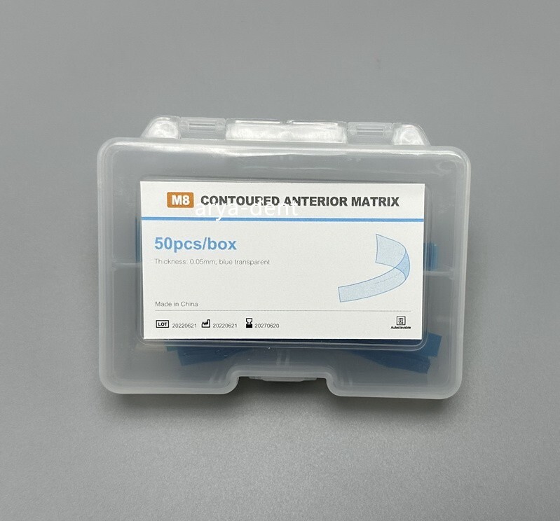 Dental Blue Matrix Strip Contoured Anterior Matrices 0.05mm Restorative Strips