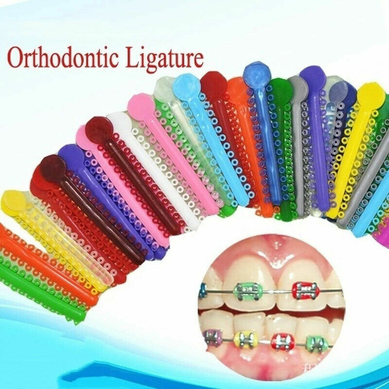 1000Pcs/Bag Dental Orthodontic Brace Elastic Rubber Bands Ligatures Tie 23Colors