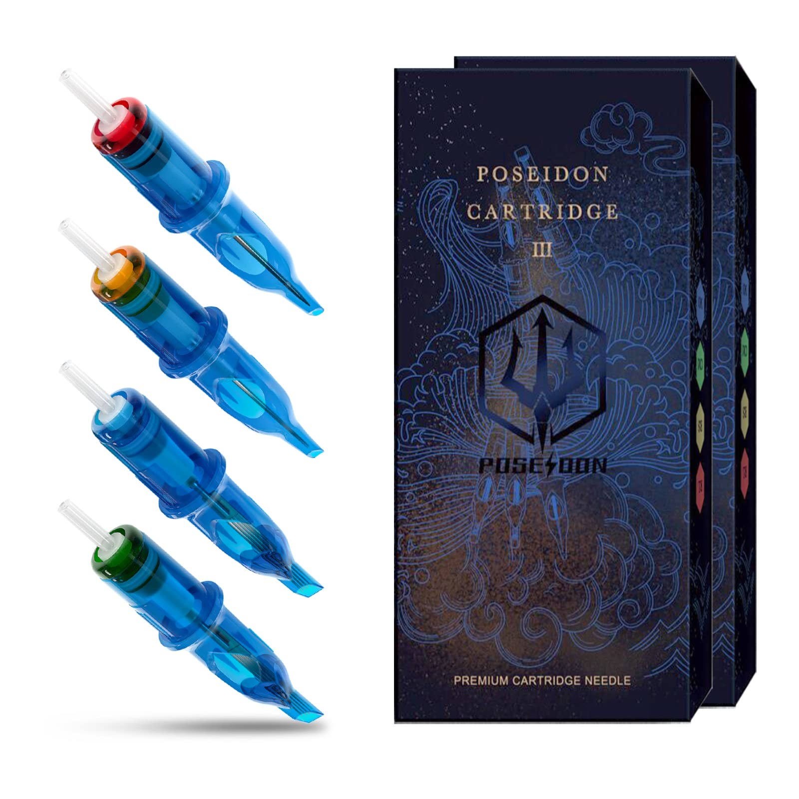 POSEIDON V3 Tattoo Cartridge Needles 30PCS Mixed Size 3RL 5RL 7RL 30MIX-10RL