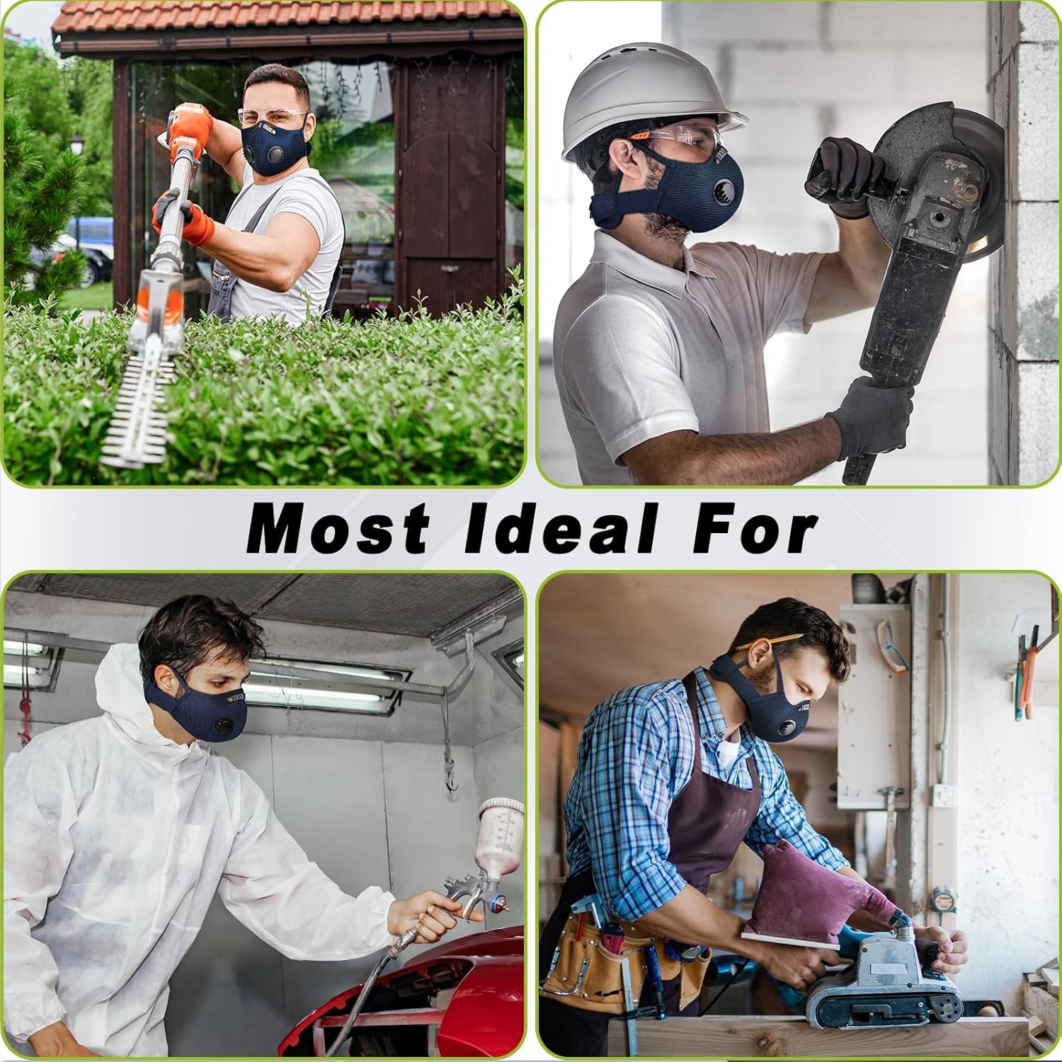 2x Washable Half Facepiece Face Cover Respirator Filter Anti Pollution Dust Mask