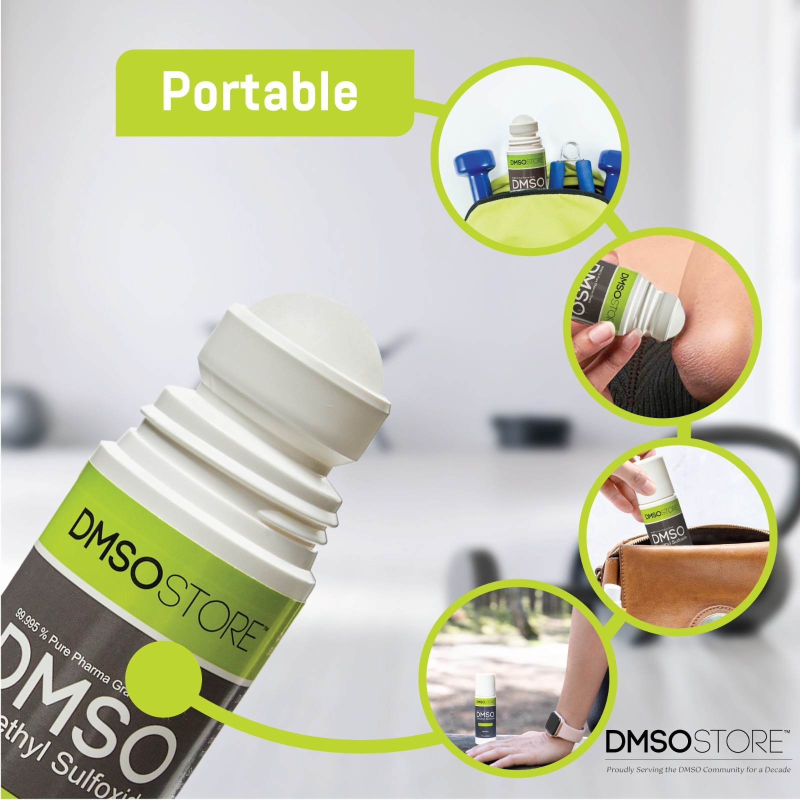 DMSO Roll-on Lavender Scented: 3oz. 99.995% Pure Soothe Aches, Relaxes (2 pack)