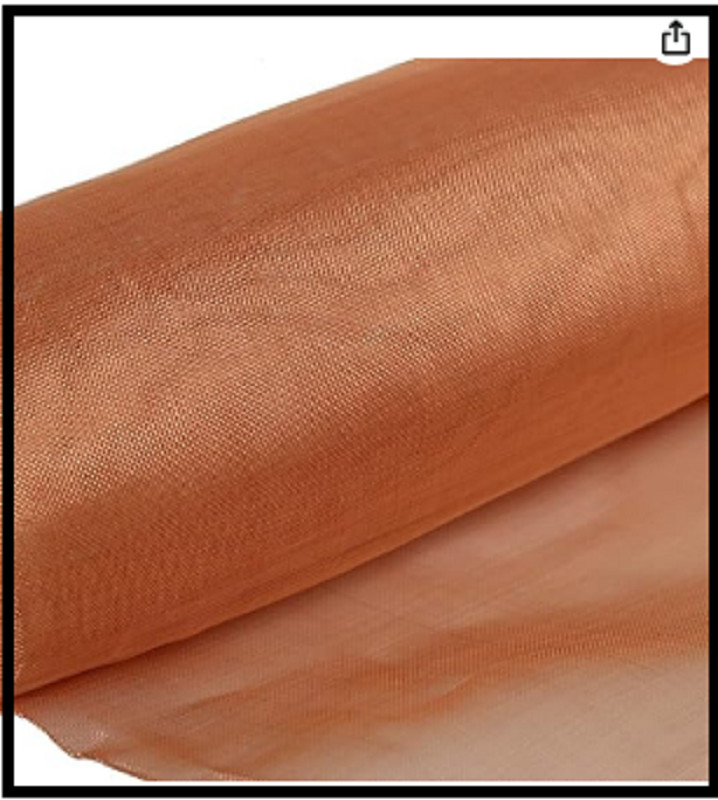 99.9% Pure Copper Wire 40 Mesh- 12.5″ x 38″ Dense Filter Screen Mesh