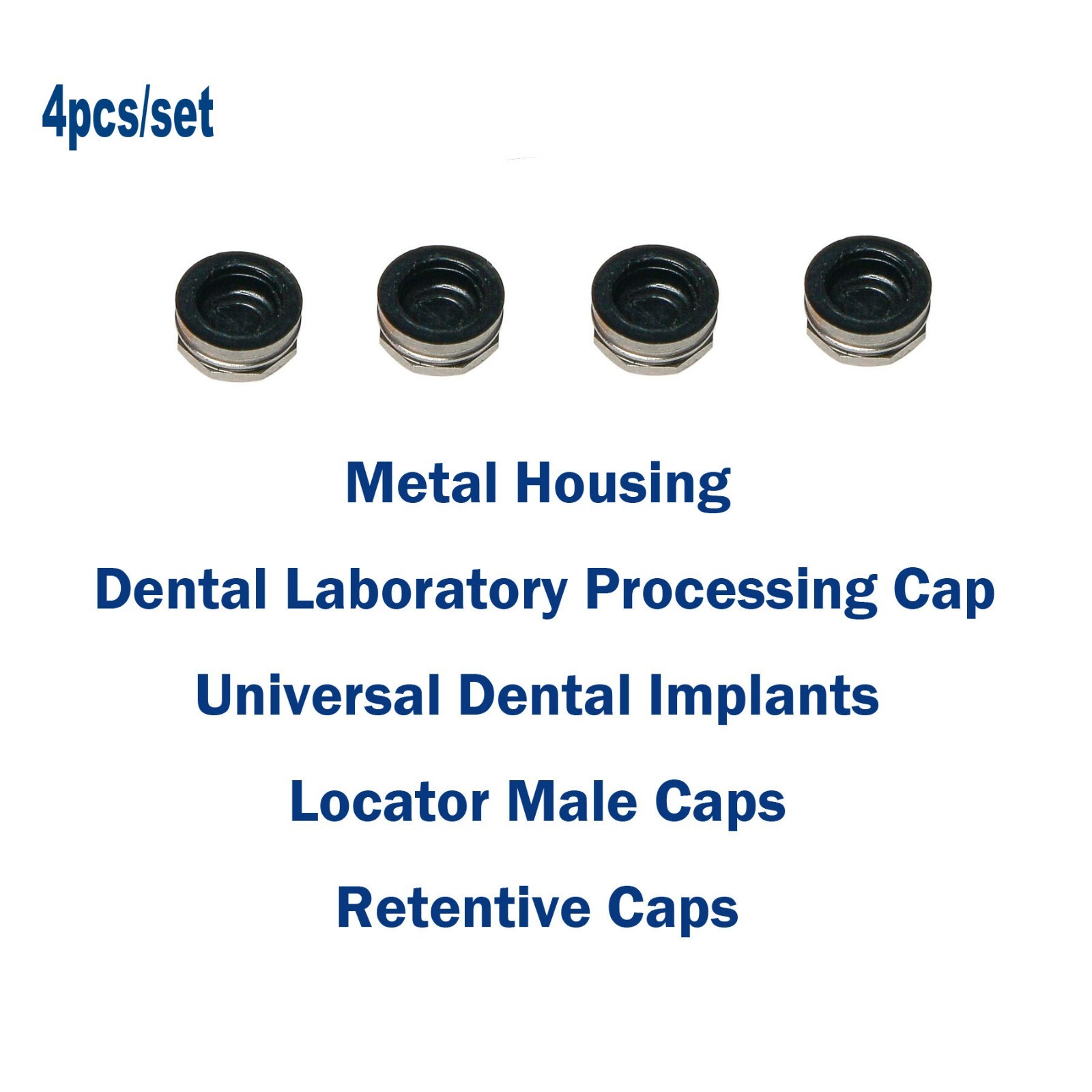 Strong Retentive Caps Overdenture Attachment Abutments Dental Metal Housing