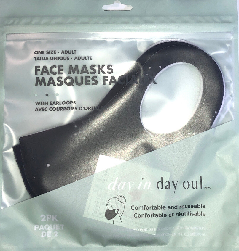 6 Adult Face Masks Black Washable Reusable Breathable(3ea 2Pks)BRAND NEW-SHIP24H