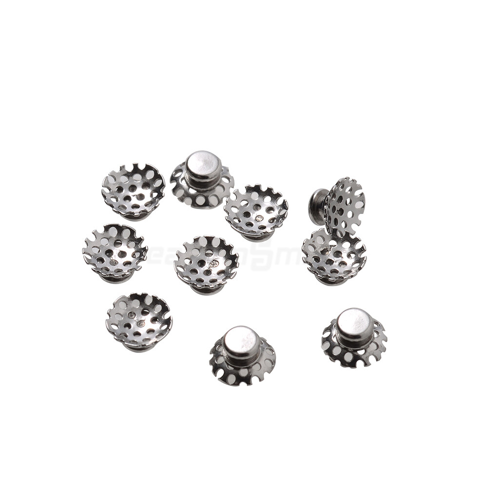 Dental Orthodontic Lingual Buttons Bondable MIM Mesh Base Easyinsmile 10Pcs/Pack