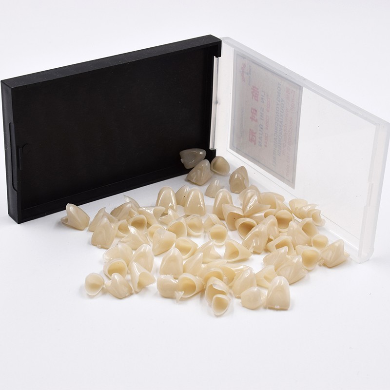 50Pcs/Box Dental Crown Veneers Anteriors Front Synthetic Resin Teeth Temporary
