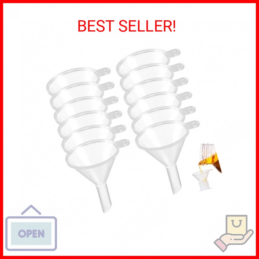 20 Pcs Small Funnel Mini Funnel Kitchen Use Funnels Clear Plastic Narrow Neck Pl