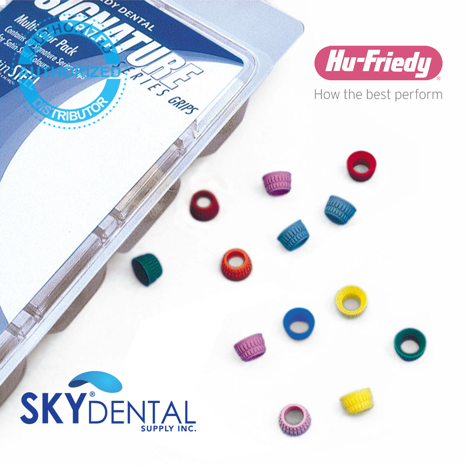 Hu-Friedy Organizing Grips for S.S Colours EverEdge and ResinEight Handles 16/Pk