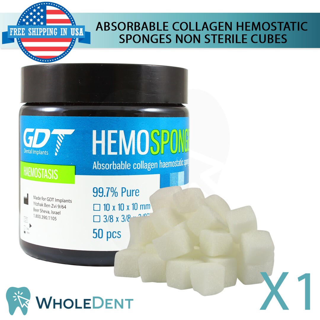 Dental Hemosponge Absbable Gelatine Sponge Gelfoam Cubes Non Sterile Sur gical