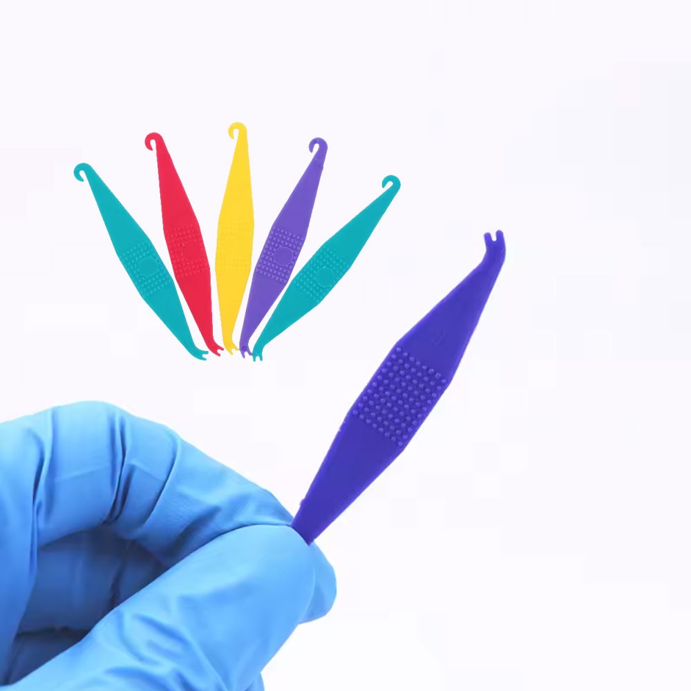 Dental Orthodontic Elastic Placer Elastic Rubber Band Placers Mixed Color