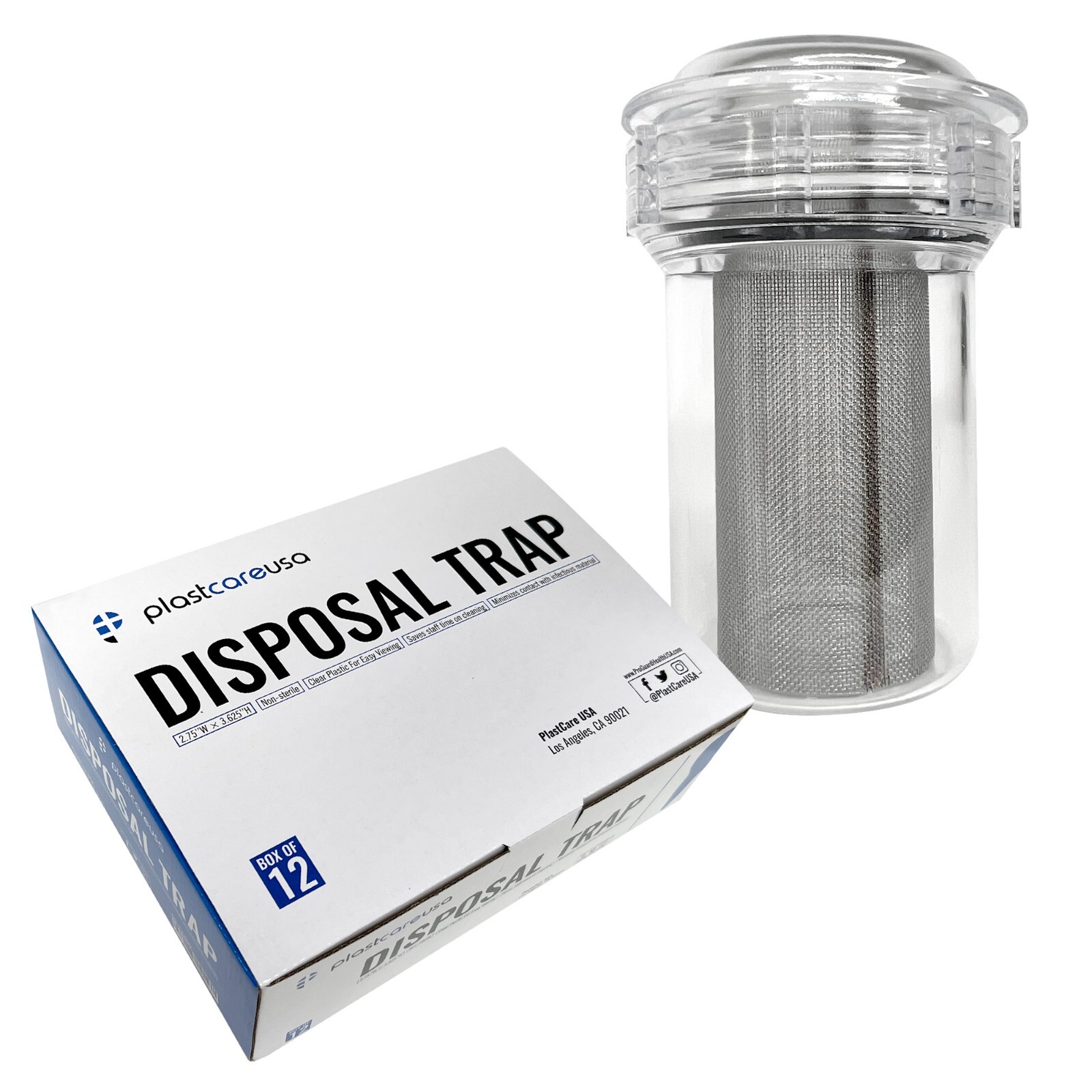 2200 Dental Suction Evacuation Traps Vacuum Filter (Like Evac-U-Trap) Box of 24