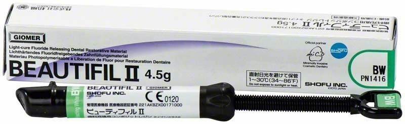 SHOFU Beautifil II 4.5g Dental Composite Fluoride Releasing shade BW LONG EXPIRY
