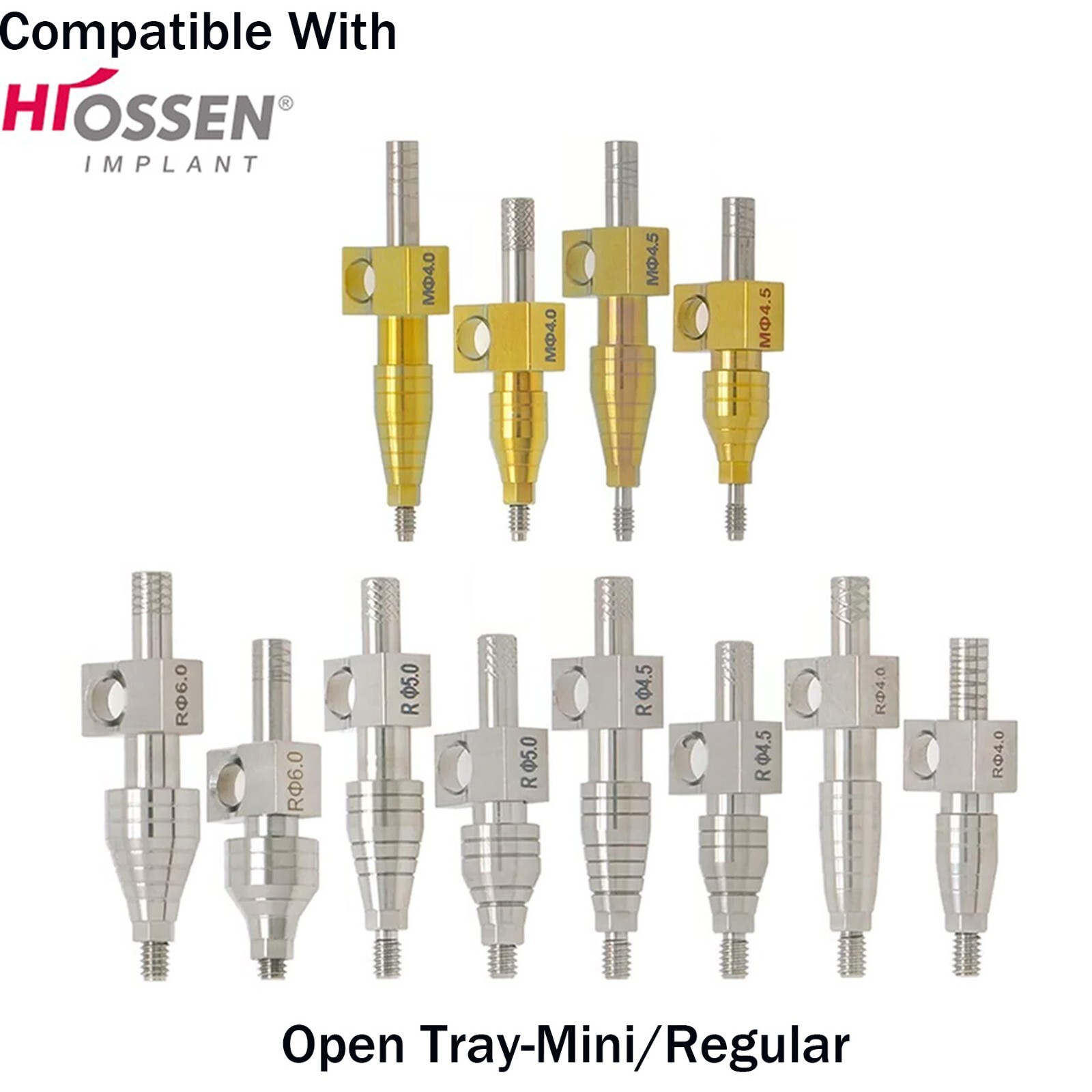 Dental Transfer Impression Coping Open Closed Tray lab Analog Fit Hiossen Osstem