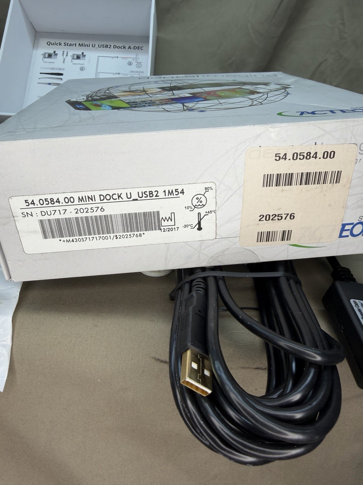 Acteon Sopro Mini Dock USB2 Adec 500 Delivery Unit Integration Kit NEW