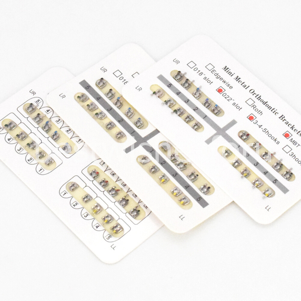Dental Orthodontic MIM Monoblock Bracket Metal Mini Roth/MBT 0.022 3 4 5 Hook
