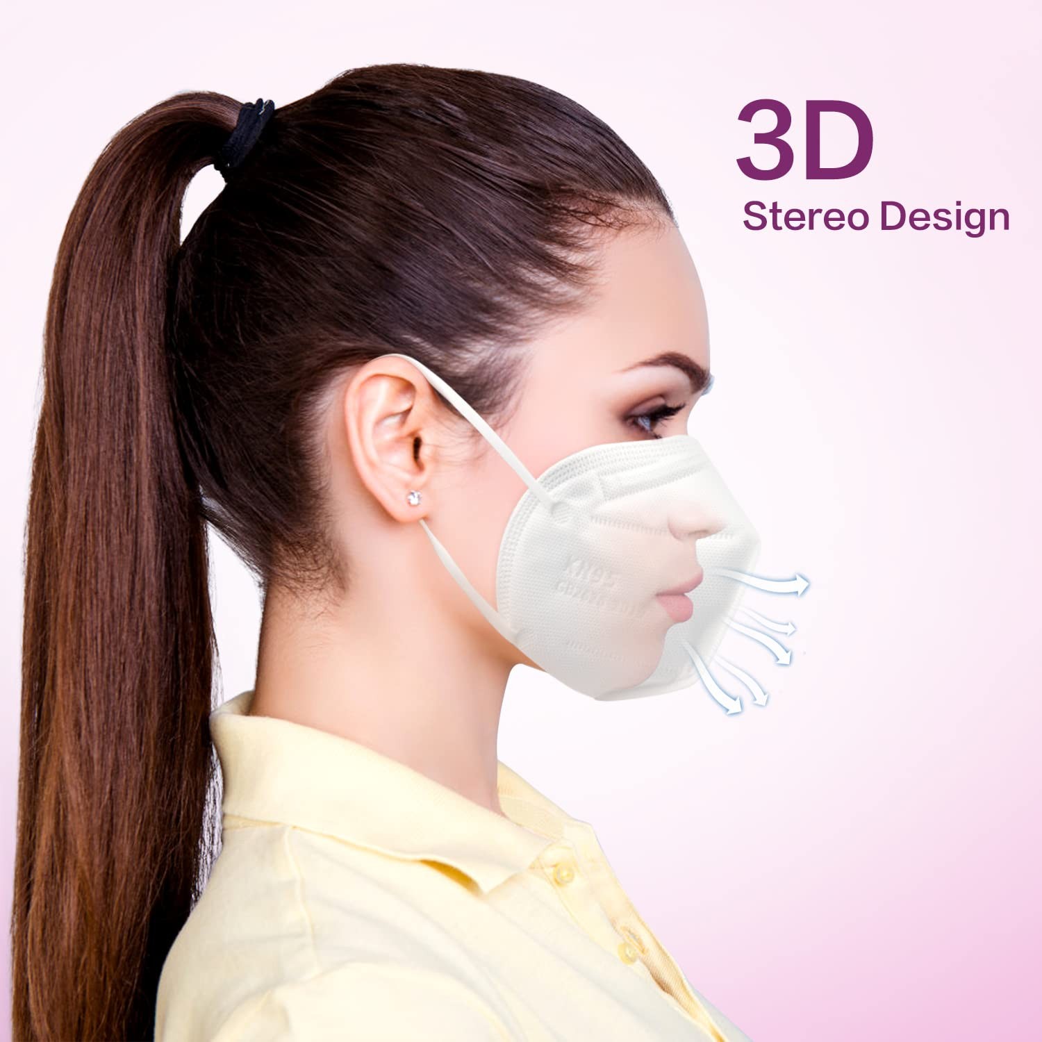KN95 Face Mask 50 Pack, Disposable Respirator Masks, 5 Layer Design Safety Ma…