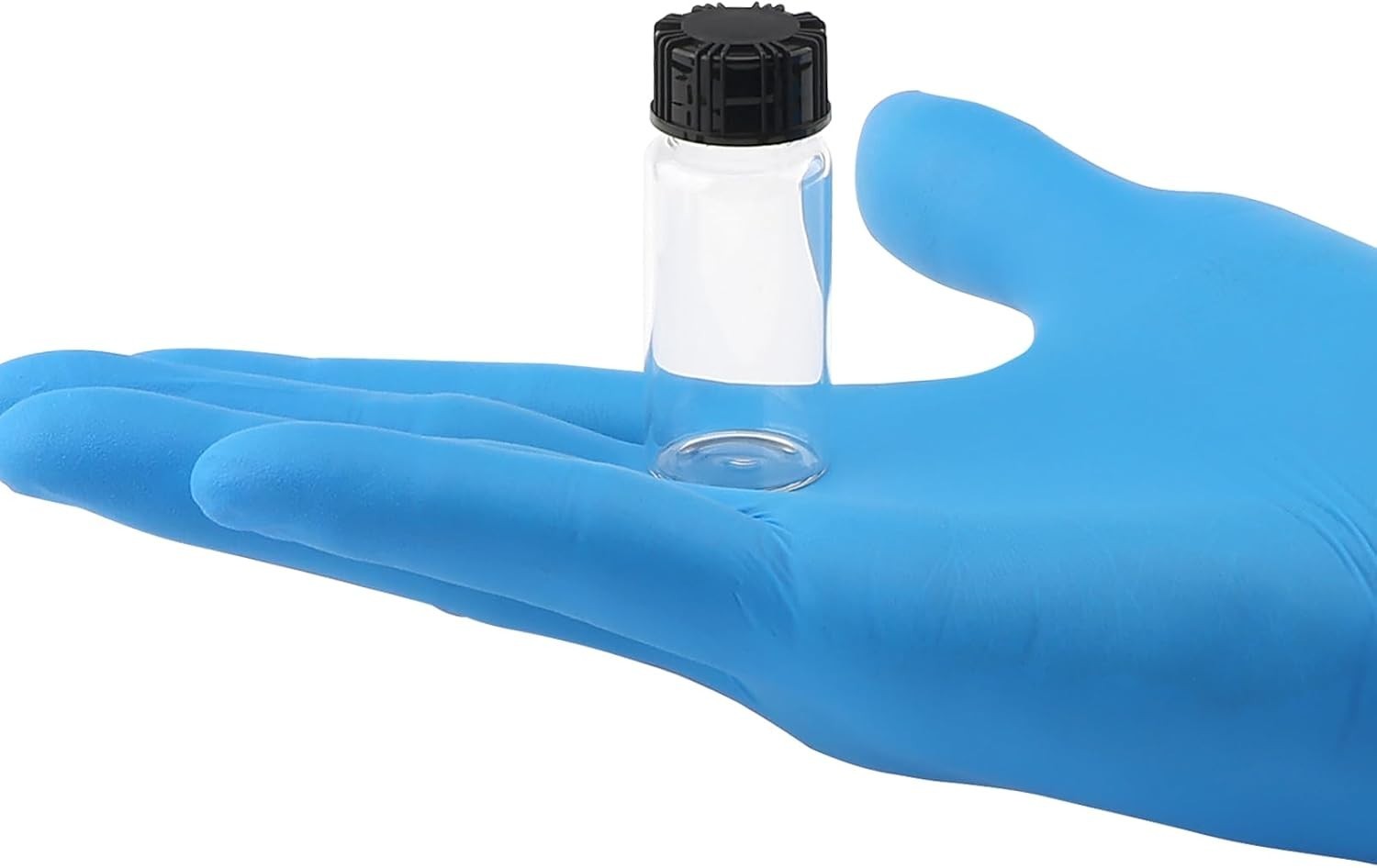 10 Pack Transparent 10ml Glass Vials with Airtight Screw Caps for Essential Oils