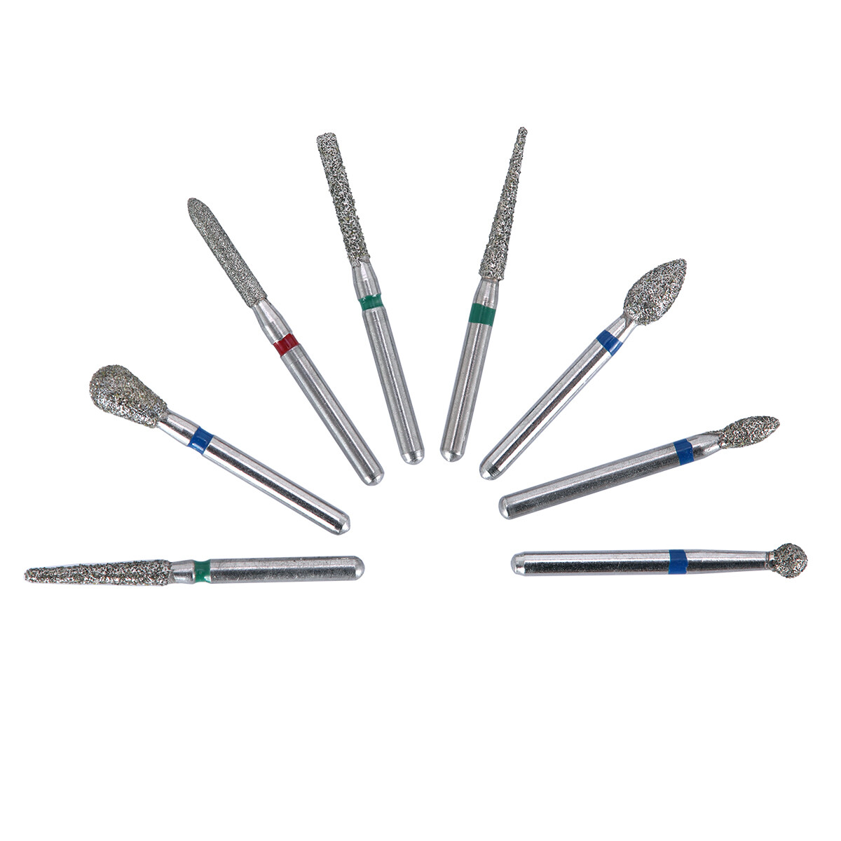 100pcs 20Types Dental High Speed Handpiece Diamond Burs Drills Medium FG 1.6mm