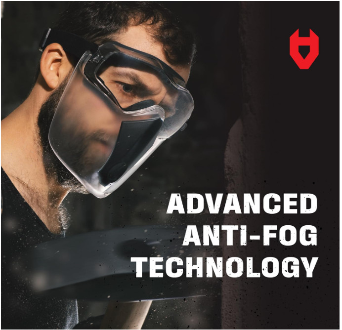 NoCry Safety Face Shield Mask for Work with Premium Anti Fog and Anti Scratch
