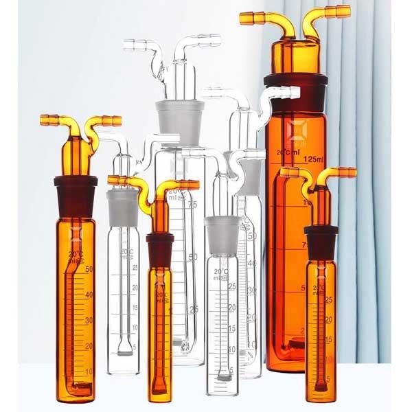 10ml – 250ml Glass Smoke Gas Sampling Tube Gas Collecting Bottle Lab Supply