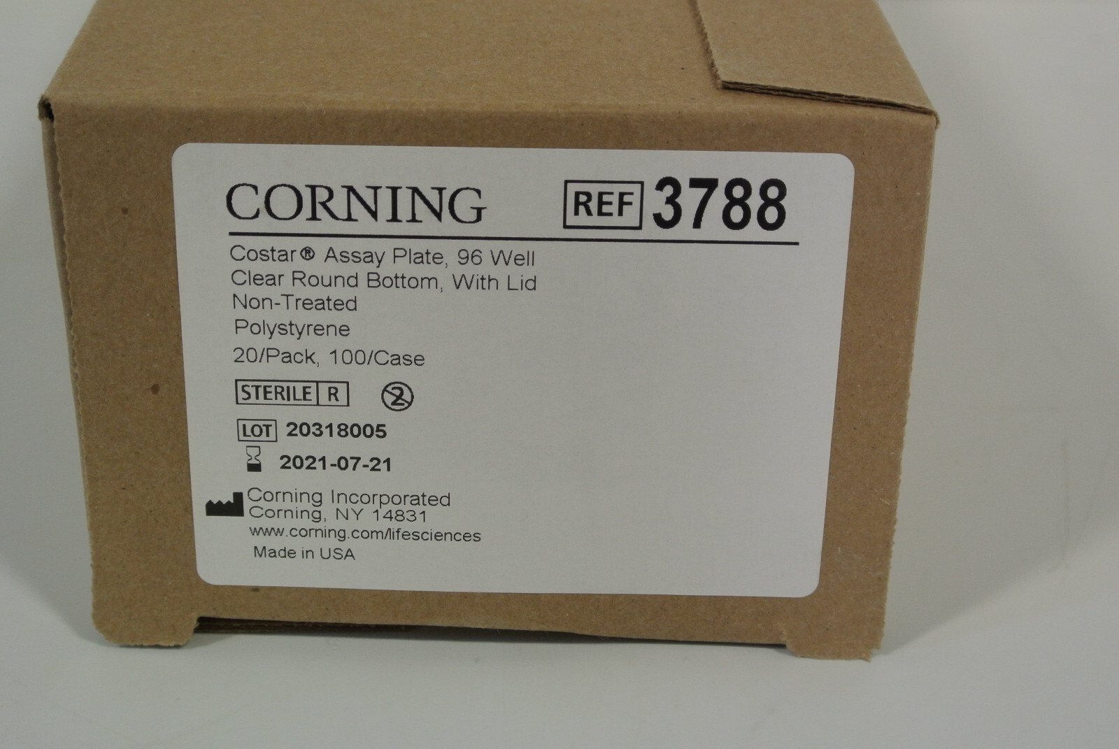 CORNING 3788 COSTAR ASSAY PLATE 96 WELL 20/PACK NEW