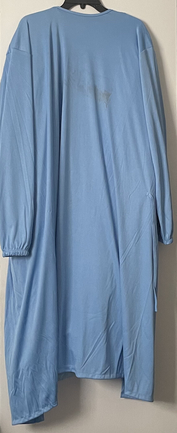 6 NEW AAMI Level1 Isolation Gown Size 2XL-3XL Polyester WASHABLE Blue XX XXXL