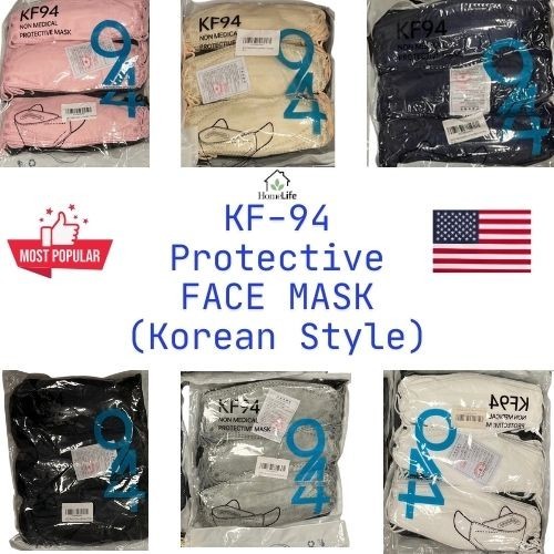 120 PC – KF94 Protective Face Mask Adult Multicolor Non-Medical – NEW – SEALED