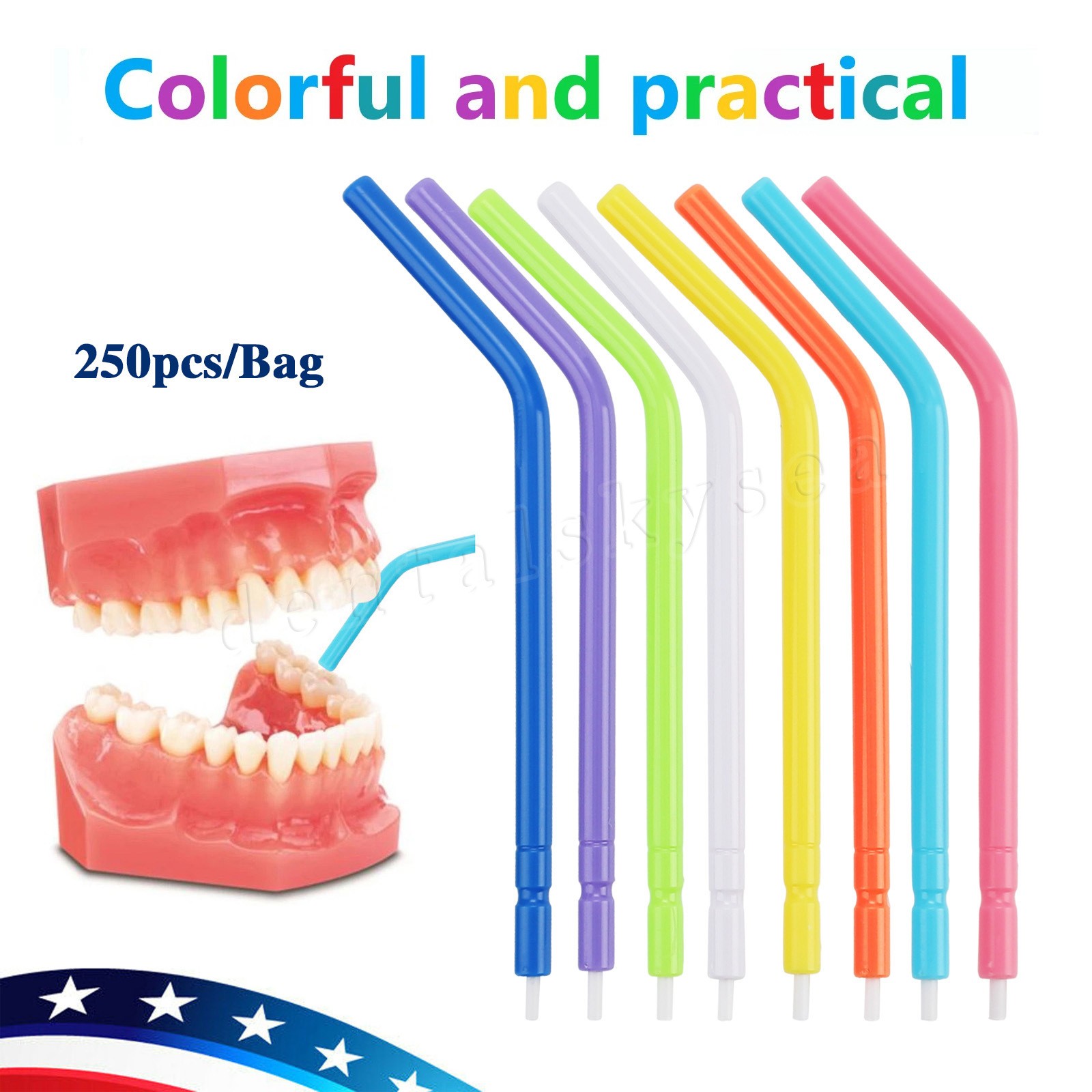 USA Dental 3 Way Air Water Spray Triple Syringe Handpiece / Nozzles Tips Tubes
