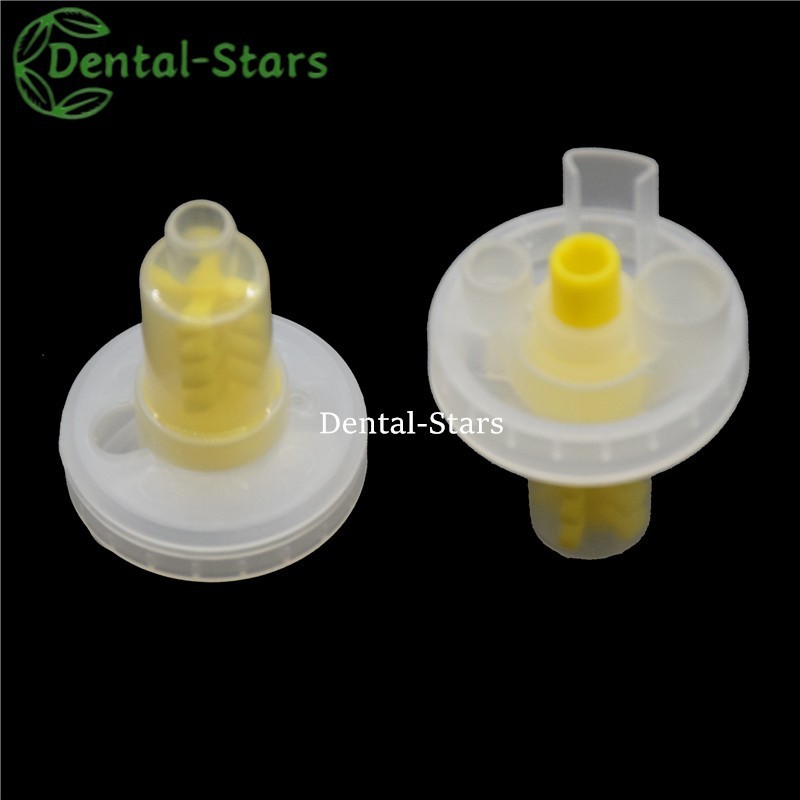 50/1000Pcs Dental Dynamic Mixing Tips for Impression Material Yellow Tips 5:1