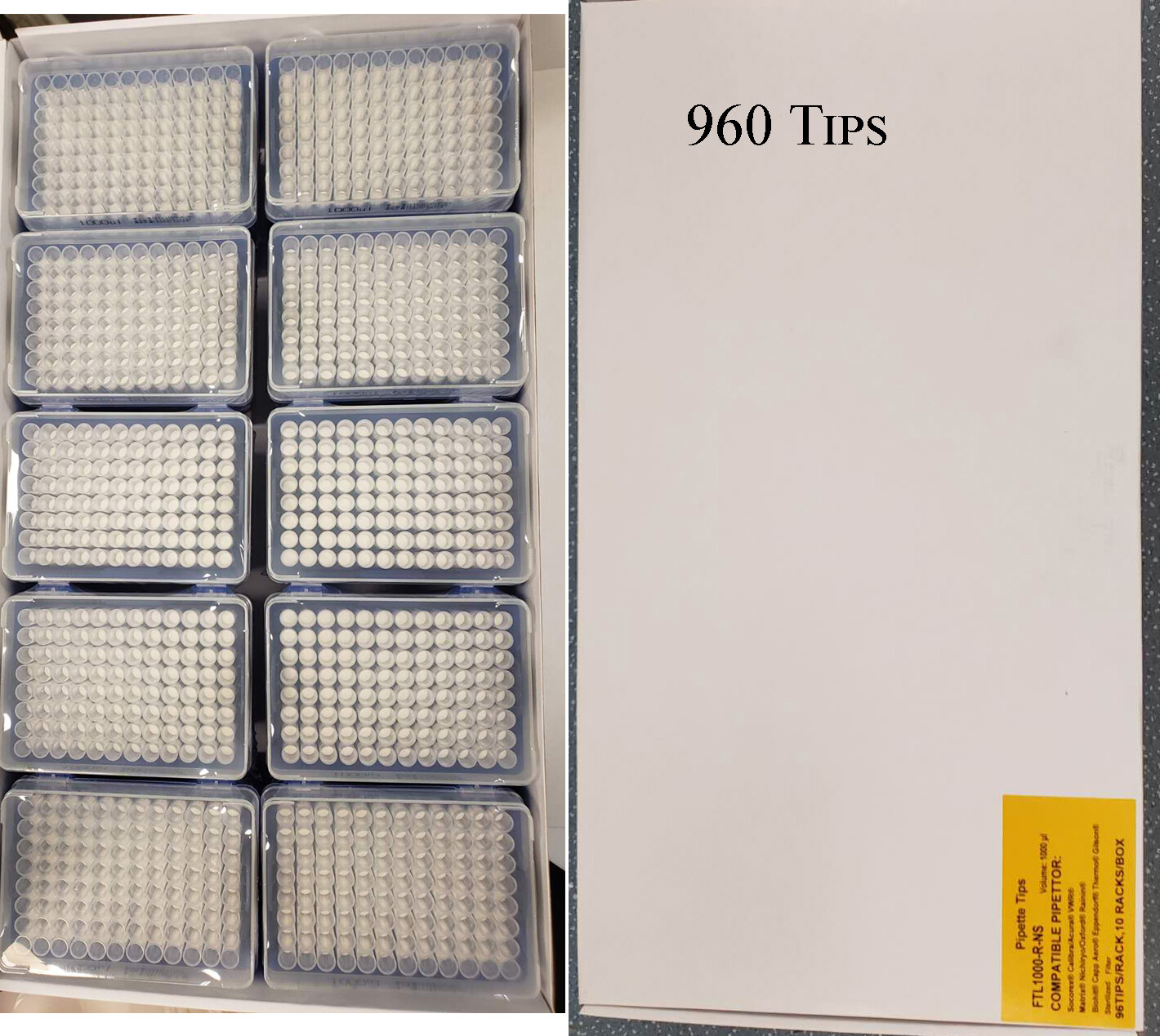 1 ml/1000ul Pipette Tip high quality filtered, extra long, sterilized