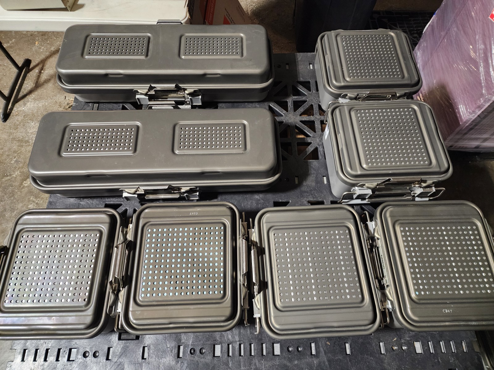 V. Mueller Genesis Sterilization Container System Lot 16 Mixed Sizes 3″–7″