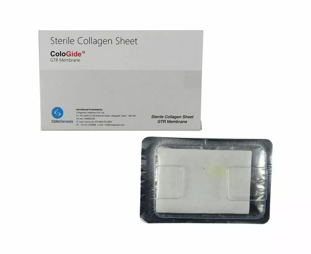 NEW DENTAL COLO GIDE STERILE COLLAGEN SHEET GTR MEMBRANE 10 X 15 mm