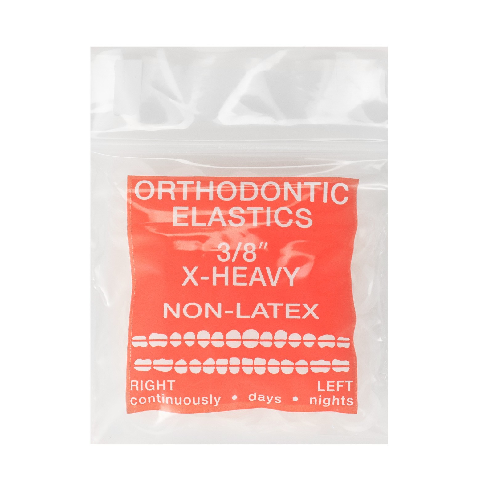 100pcs/pack JMU Dental Orthodontic Latex Free Elastic Bands Extra Heavy Clear
